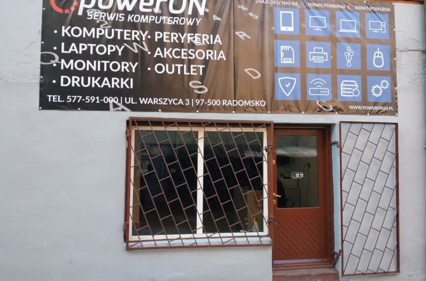 Pierwszy lokal serwisu komputerowego powerON w Radomsku w 2020 roku