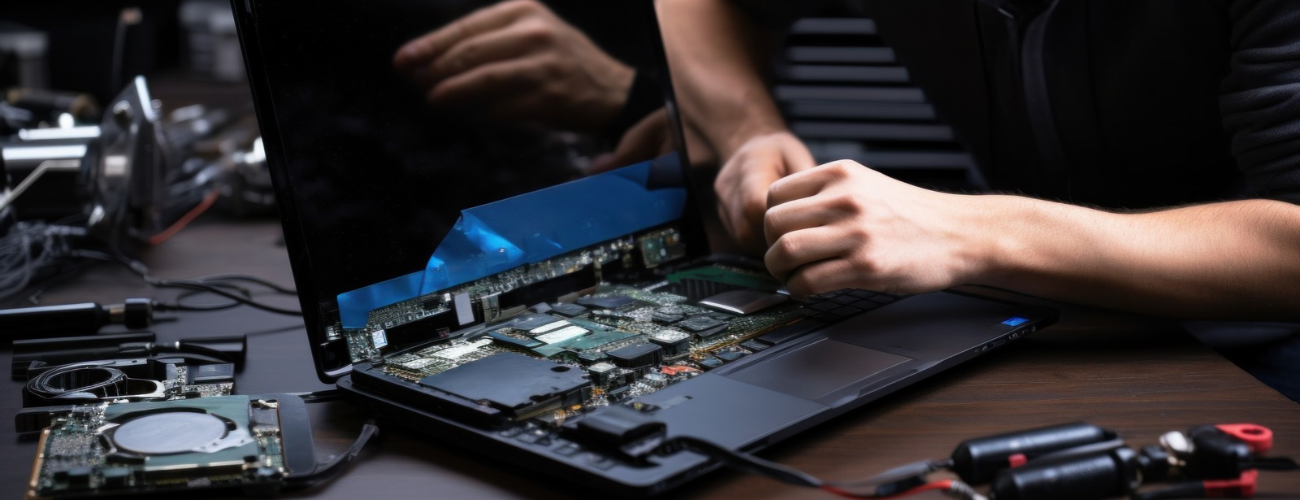 Serwis laptopa – praca przy płycie głównej