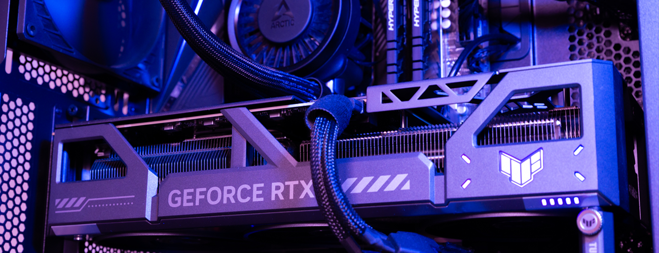 Karta graficzna GeForce RTX w komputerze gamingowym